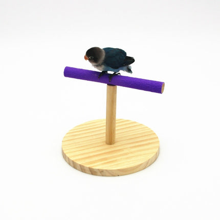 Creative Wooden Parrot Bird Frosted Stand Toy, Size:Small(Frosted)-garmade.com