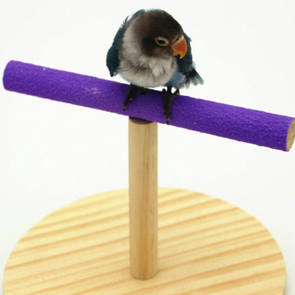 Creative Wooden Parrot Bird Frosted Stand Toy, Size:Small(Frosted)-garmade.com
