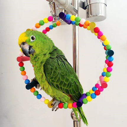 Parrot Bird Arch Climbing Swing Wheel Ring Toy, Size:Diameter 15cm-garmade.com