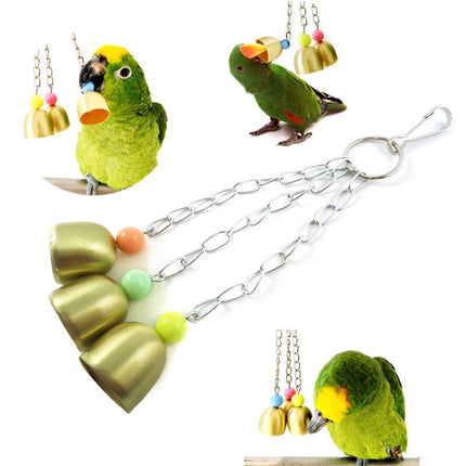 2 PCS Creative Pet Supplies Parrot Copper Bell Toy-garmade.com