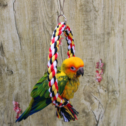 Pet Bird Bite-resistant Cotton Rope Swing Ring Toy Climbing Ring, Size:Diameter 25cm-garmade.com