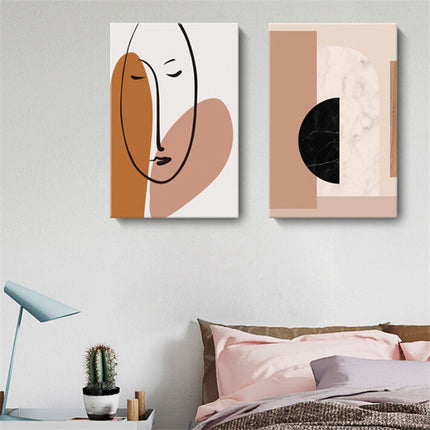 Niche Art Abstract Combination Decorative Painting Hotel Apartment Club Modern Minimalist Painting, Size:30x40 cm(Frameless A)-garmade.com