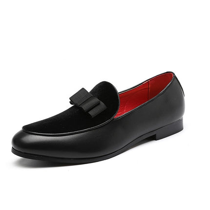 Bowknot Wedding Dress Male Flats Gentlemen Casual Shoes, Shoe Size:37(Black)-garmade.com