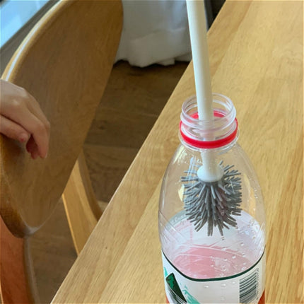 Bottle Cleaning Brush Long Handle Narrow Neck Bottle Brush( Yellow Green)-garmade.com