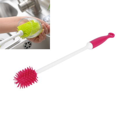 Bottle Cleaning Brush Long Handle Narrow Neck Bottle Brush(Rose Red)-garmade.com