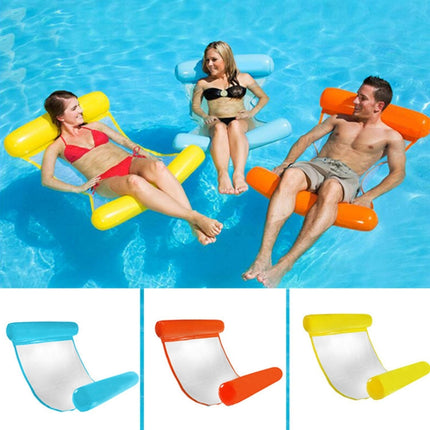 Foldable Double-purpose Backrest Float Hammock with Net, Size:120 x 75cm(Yellow)-garmade.com