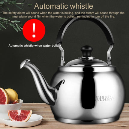 Stainless Steel Kettle Extra Thick Whistle Burning Kettle Home Teapot Large Capacity(5.8L Apple kettle )-garmade.com