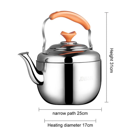 Stainless Steel Kettle Extra Thick Whistle Burning Kettle Home Teapot Large Capacity(6.8L Apple kettle )-garmade.com
