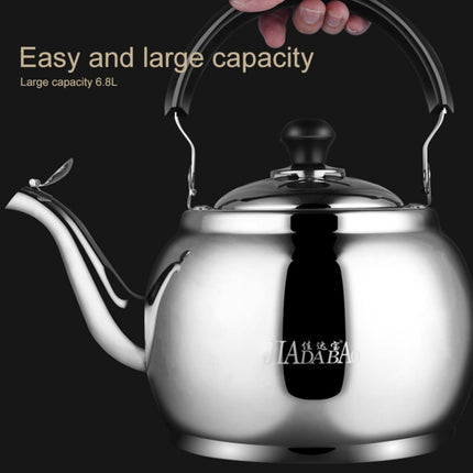 Stainless Steel Kettle Extra Thick Whistle Burning Kettle Home Teapot Large Capacity(6.8L Apple kettle )-garmade.com