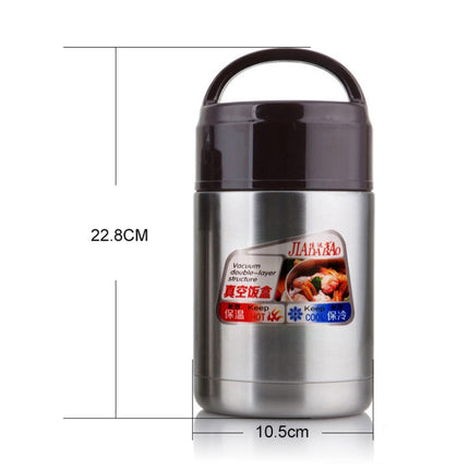 Jiadabao Stainless Steel Vacuum Insulation Simmering Pot Portable Insulation Rice Pot, Capacity: 1200ml-garmade.com