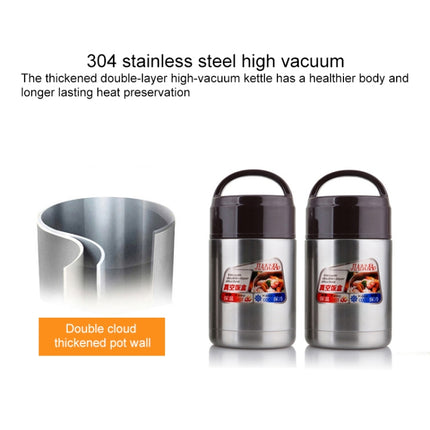 Jiadabao Stainless Steel Vacuum Insulation Simmering Pot Portable Insulation Rice Pot, Capacity: 1200ml-garmade.com