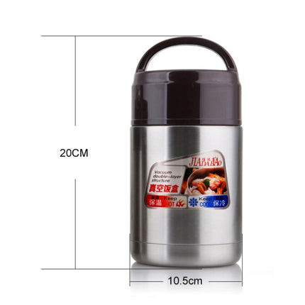 Jiadabao Stainless Steel Vacuum Insulation Simmering Pot Portable Insulation Rice Pot, Capacity: 1000ml-garmade.com