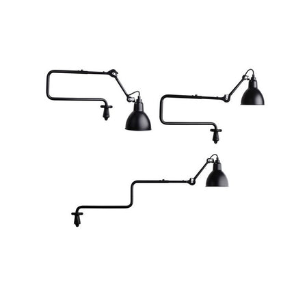 Classic Adjustable Modern Industrial Long Swing Arm Wall Lamp with LED Light Source(Yellow)-garmade.com