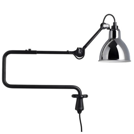 Classic Adjustable Modern Industrial Long Swing Arm Wall Lamp with LED Light Source(Chrome)-garmade.com