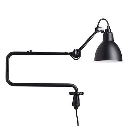 Classic Adjustable Modern Industrial Long Swing Arm Wall Lamp with LED Light Source(Gray)-garmade.com