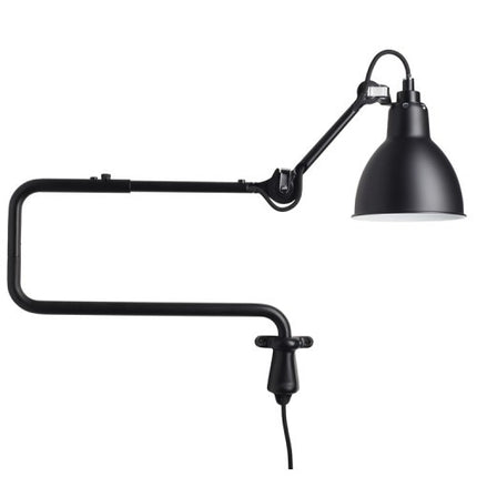 Classic Adjustable Modern Industrial Long Swing Arm Wall Lamp with LED Light Source(Black)-garmade.com