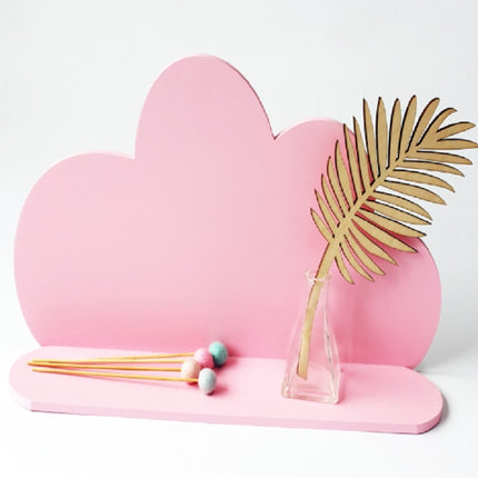 Wood Cloud Racks Partition Shelf Decorative Photography Props(Pink)-garmade.com
