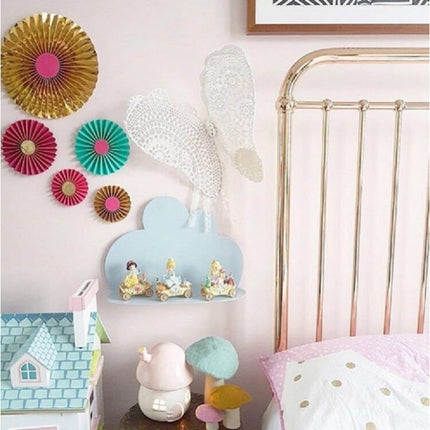 Wood Cloud Racks Partition Shelf Decorative Photography Props(Pink)-garmade.com