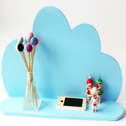 Wood Cloud Racks Partition Shelf Decorative Photography Props(Blue)-garmade.com