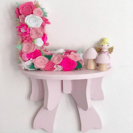 Wooden Bow Racks Children Room Cute Decoration Holder(Pink)-garmade.com