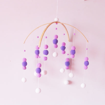 Ball Wind Chime Bed Bell Crib With Children Room Decoration Props Fun Toys, Size: 38x100cm(Purple)-garmade.com