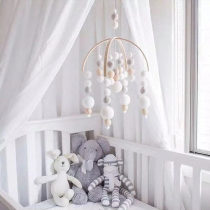 Ball Wind Chime Bed Bell Crib With Children Room Decoration Props Fun Toys, Size: 38x100cm(Inulin)-garmade.com