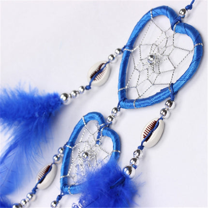 2 PCS Dreamcatcher Pendant Up And Down Double Ring Peach Heart Dream Catcher(Purple)-garmade.com