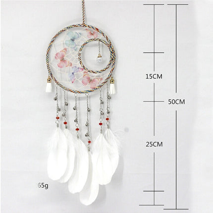 2 PCS Creative Hand-woven Crafts Sun and Moon Dream Catcher Home Car Wall Hanging Decoration-garmade.com