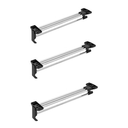 Y02 Extendable 14 inches Wardrobe Hardware Push-Pull Hanging Rod Clothes Rail-garmade.com