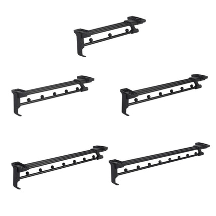 Y02 10 inches 3 Beads Wardrobe Hardware Push-Pull Hanging Rod Clothes Rail-garmade.com