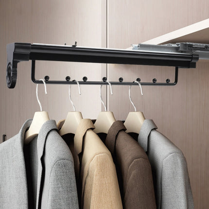 Y02 14 inches 6 Beads Wardrobe Hardware Push-Pull Hanging Rod Clothes Rail-garmade.com