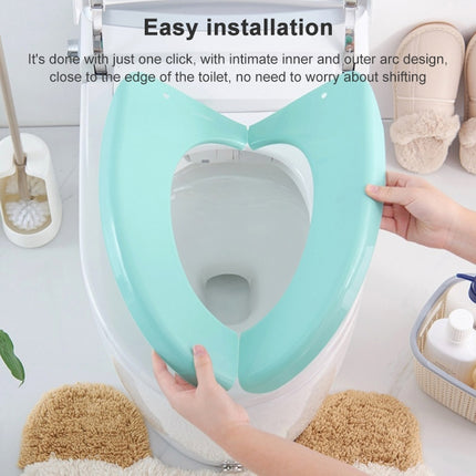 Travel Portable Foldable Toilet Pad Plastic Waterproof Bathroom Seat Cover Mats(Grey)-garmade.com