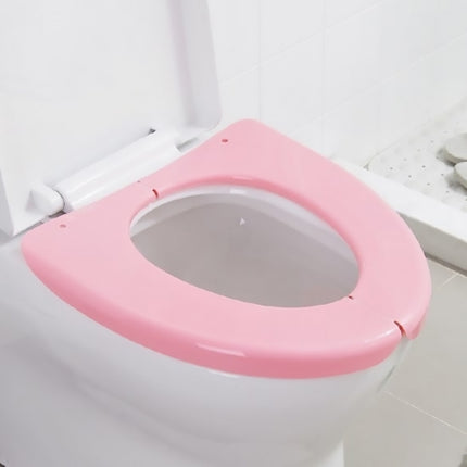 Travel Portable Foldable Toilet Pad Plastic Waterproof Bathroom Seat Cover Mats(Pink)-garmade.com