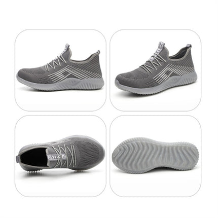 Men Tamper-proof Puncture Labor Insurance Work Shoes, Size:36(Grey)-garmade.com