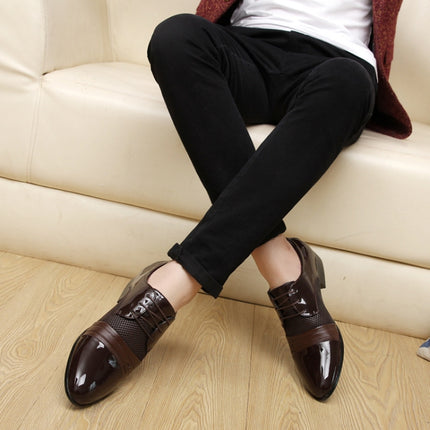 Flat Shoes Breathable Men Business Dress Shoes, Size:43(Black)-garmade.com