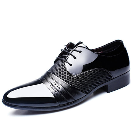 Flat Shoes Breathable Men Business Dress Shoes, Size:47(Black)-garmade.com