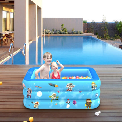 Household Indoor and Outdoor Aerospace Pattern Baby Square Inflatable Swimming Pool, Size:120 x 85 x 35cm-garmade.com