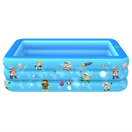 Household Indoor and Outdoor Aerospace Pattern Baby Square Inflatable Swimming Pool, Size:120 x 85 x 35cm-garmade.com