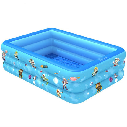 Household Indoor and Outdoor Aerospace Pattern Baby Square Inflatable Swimming Pool, Size:120 x 85 x 35cm-garmade.com