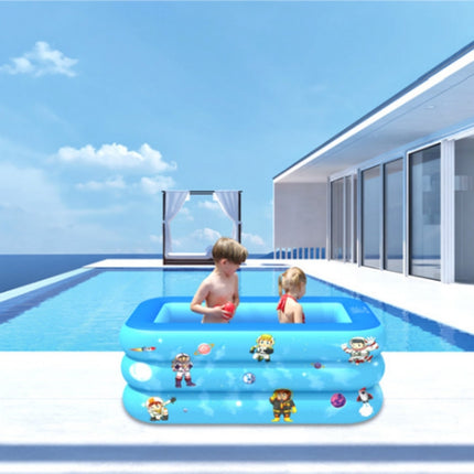 Household Indoor and Outdoor Aerospace Pattern Baby Square Inflatable Swimming Pool, Size:120 x 85 x 35cm-garmade.com