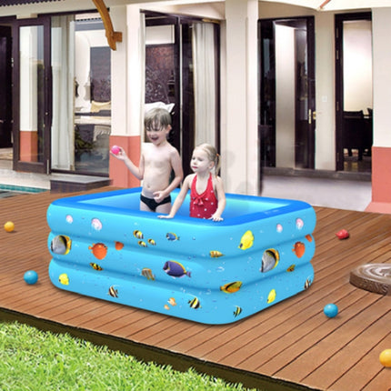 Household Indoor and Outdoor Aerospace Pattern Baby Square Inflatable Swimming Pool, Size:120 x 85 x 35cm-garmade.com