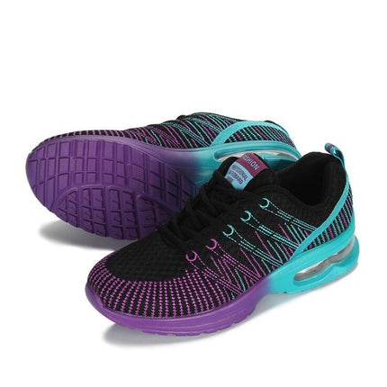 Casual Mesh Women Sneakers Breathable Half-cushion Running Shoes, Shoe size:35(Black)-garmade.com