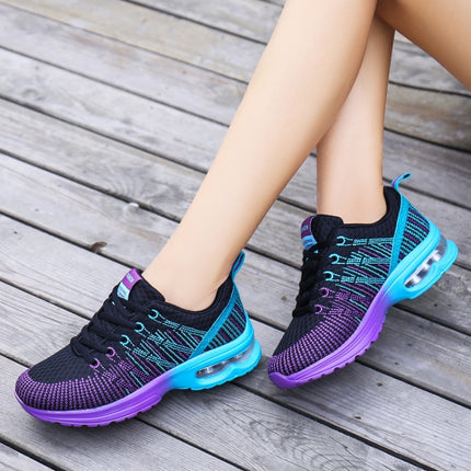 Casual Mesh Women Sneakers Breathable Half-cushion Running Shoes, Shoe size:35(Black)-garmade.com