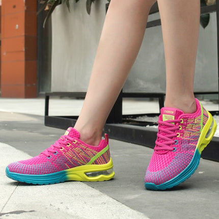 Casual Mesh Women Sneakers Breathable Half-cushion Running Shoes, Shoe size:35(Plum Red)-garmade.com
