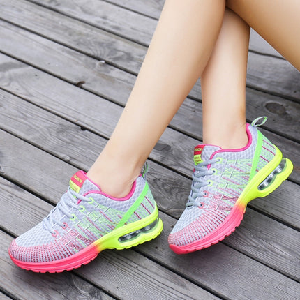 Casual Mesh Women Sneakers Breathable Half-cushion Running Shoes, Shoe size:35(Grey)-garmade.com