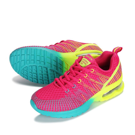 Casual Mesh Women Sneakers Breathable Half-cushion Running Shoes, Shoe size:36(Plum Red)-garmade.com