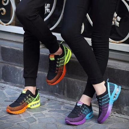Casual Mesh Women Sneakers Breathable Half-cushion Running Shoes, Shoe size:37(Black)-garmade.com