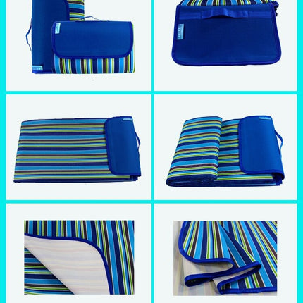 600D Oxford Cloth Outdoor Picnic Mat Picnic Cloth Waterproof Mats Spring Travel Beach Mat, Specifications (length * width): 150*180(Silan Stripe)-garmade.com