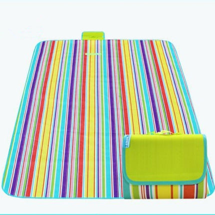 600D Oxford Cloth Outdoor Picnic Mat Picnic Cloth Waterproof Mats Spring Travel Beach Mat, Specifications (length * width): 150*180(Colorful Stripe )-garmade.com