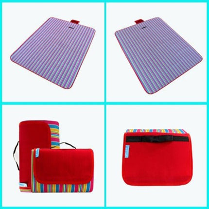 600D Oxford Cloth Outdoor Picnic Mat Picnic Cloth Waterproof Mats Spring Travel Beach Mat, Specifications (length * width): 150*180(PE Red Grid )-garmade.com